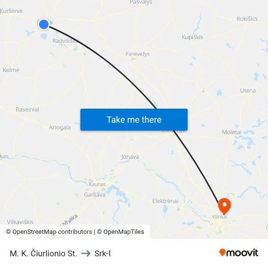 M. K. Čiurlionio St. to Srk-I map
