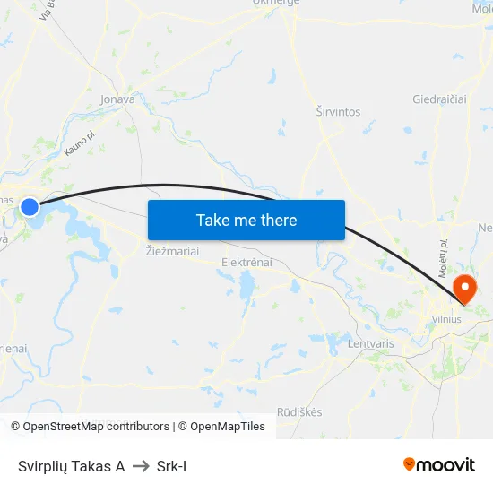 Svirplių Takas A to Srk-I map