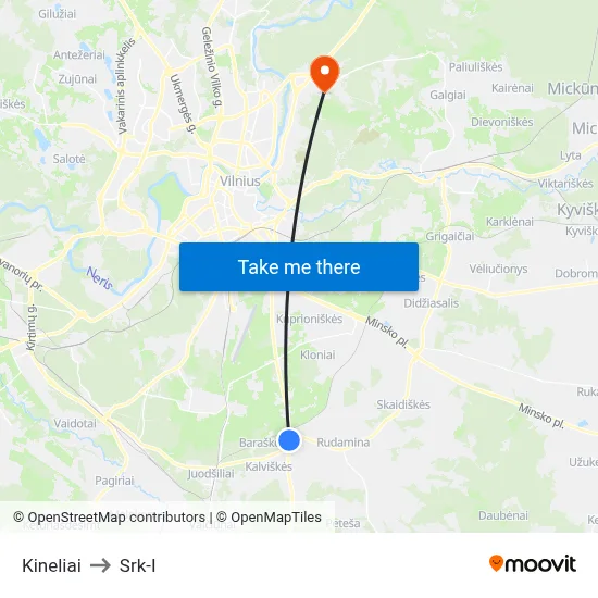 Kineliai to Srk-I map