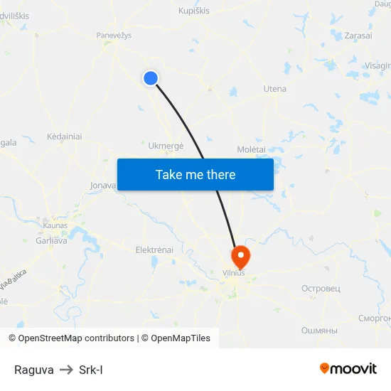 Raguva to Srk-I map