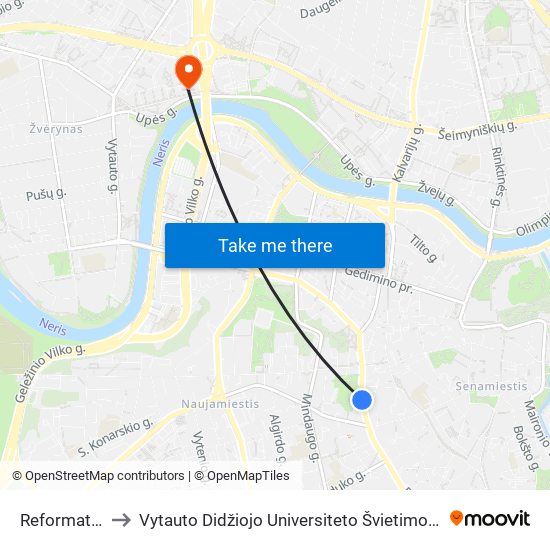 Reformatų St. to Vytauto Didžiojo Universiteto Švietimo Akademija map