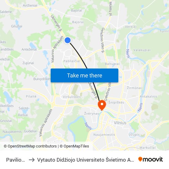 Pavilionys to Vytauto Didžiojo Universiteto Švietimo Akademija map