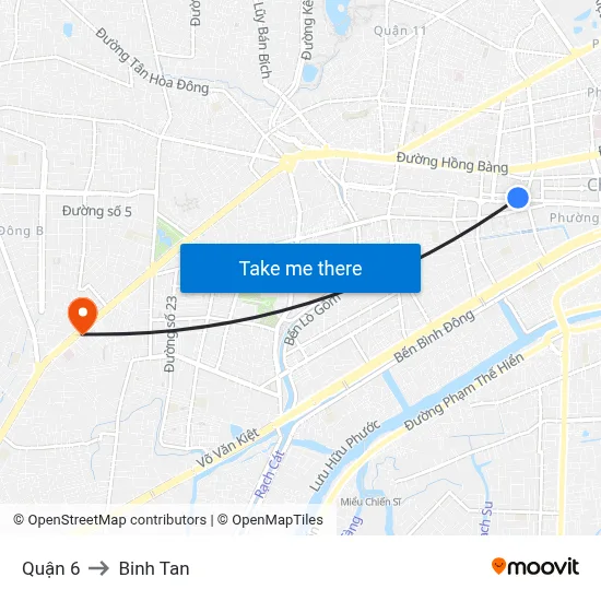 Quận 6 to Binh Tan map