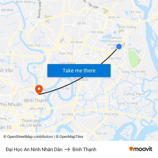 Đại Học An Ninh Nhân Dân to Bình Thạnh map