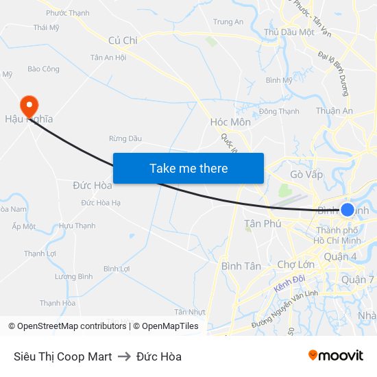 Siêu Thị Coop Mart to Đức Hòa map