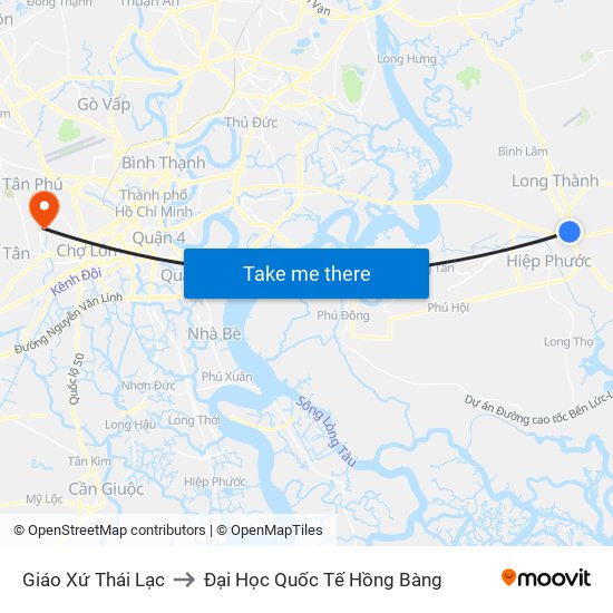 Giáo Xứ Thái Lạc to Đại Học Quốc Tế Hồng Bàng map