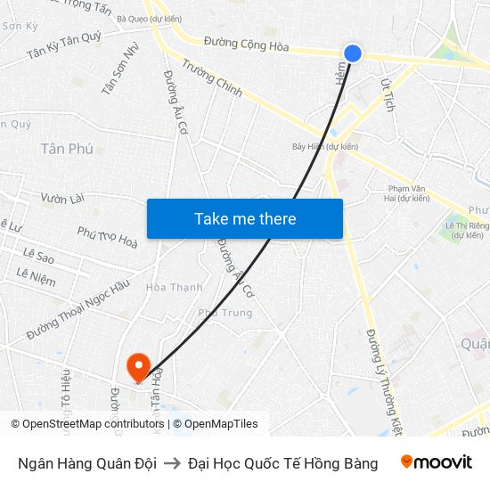 Ngân Hàng Quân Đội to Đại Học Quốc Tế Hồng Bàng map