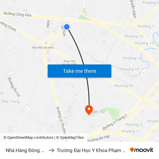 Nhà Hàng Đông Phương to Trường Đại Học Y Khoa Phạm Ngọc Thạch map