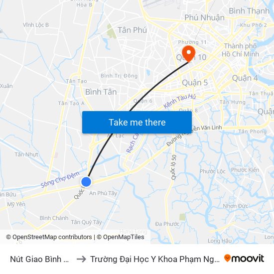 Nút Giao Bình Thuận to Trường Đại Học Y Khoa Phạm Ngọc Thạch map