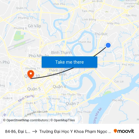 84-86, Đại Lộ 2 to Trường Đại Học Y Khoa Phạm Ngọc Thạch map