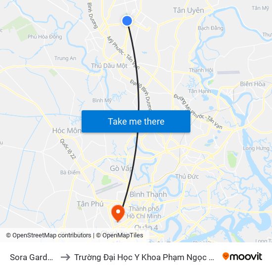 Sora Gardens to Trường Đại Học Y Khoa Phạm Ngọc Thạch map