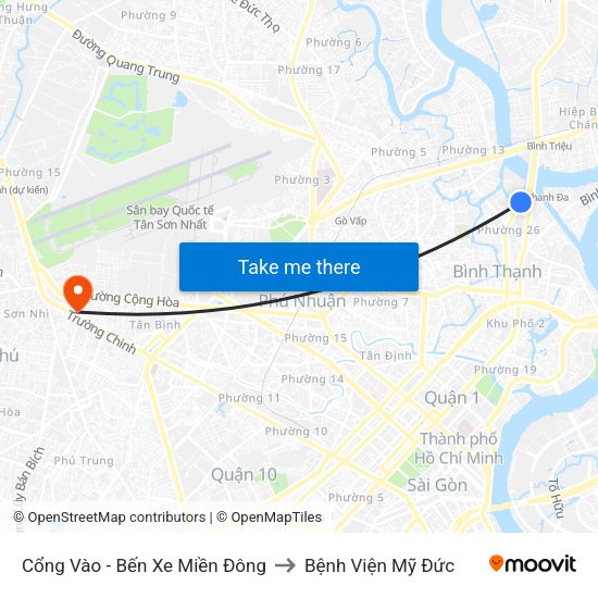 Cổng Vào - Bến Xe Miền Đông to Bệnh Viện Mỹ Đức map