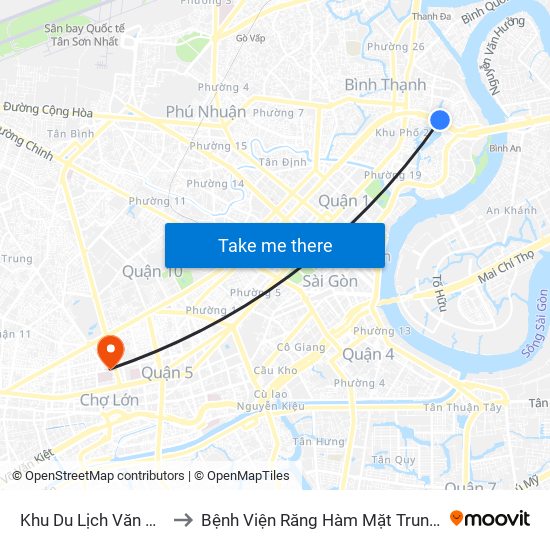 Khu Du Lịch Văn Thánh to Bệnh Viện Răng Hàm Mặt Trung Ương map