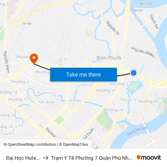 Đại Học Hutech to Trạm Y Tế Phường 7 Quận Phú Nhuận map