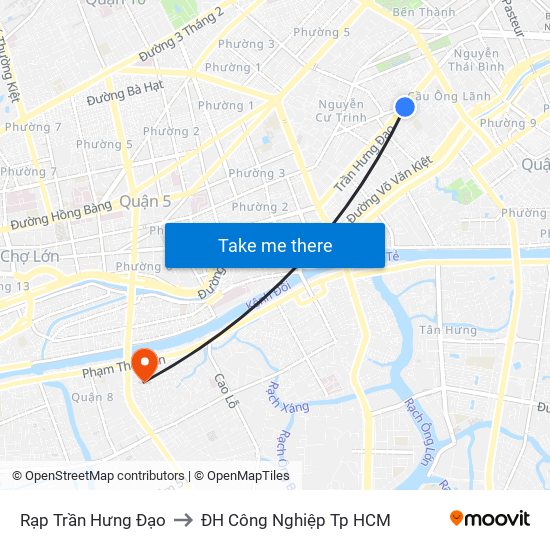 Rạp Trần Hưng Đạo to ĐH Công Nghiệp Tp HCM map