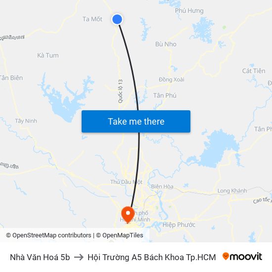 Nhà Văn Hoá 5b to Hội Trường A5 Bách Khoa Tp.HCM map