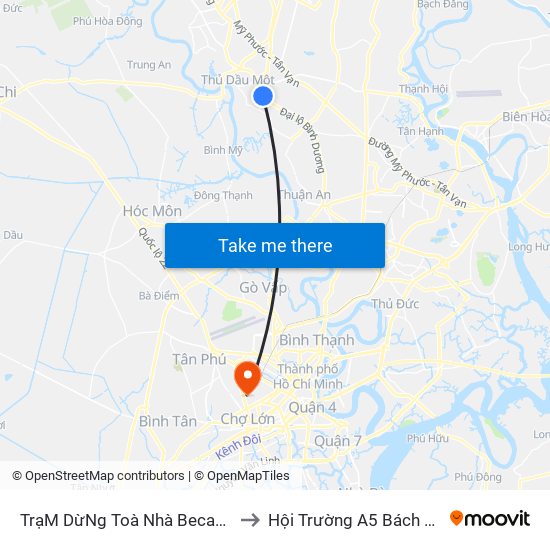 TrạM DừNg Toà Nhà Becamex (Trả Khách) to Hội Trường A5 Bách Khoa Tp.HCM map