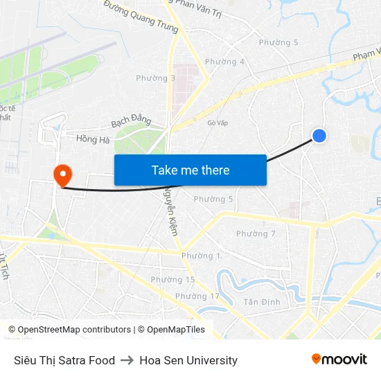 Siêu Thị Satra Food to Hoa Sen University map