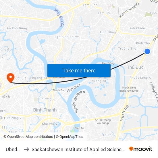 Ubnd Quận 9 to Saskatchewan Institute of Applied Science and Technology (Vietnam Campus) map