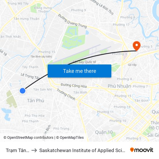 Trạm Tân Kỳ Tân Quý to Saskatchewan Institute of Applied Science and Technology (Vietnam Campus) map