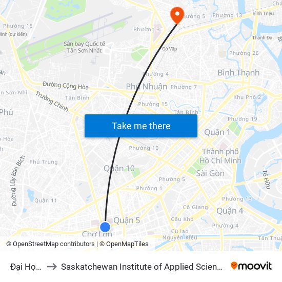 Đại Học Y Dược to Saskatchewan Institute of Applied Science and Technology (Vietnam Campus) map