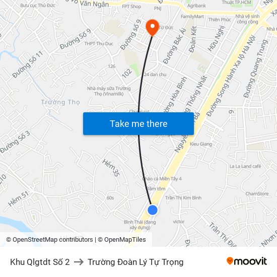 Khu Qlgtdt Số 2 to Trường Đoàn Lý Tự Trọng map