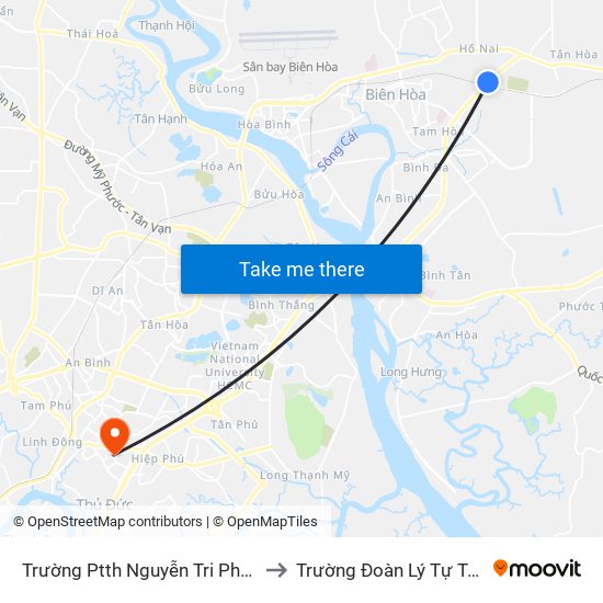 Trường Ptth Nguyễn Tri Phương to Trường Đoàn Lý Tự Trọng map