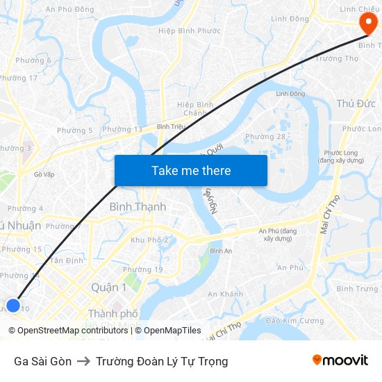 Ga Sài Gòn to Trường Đoàn Lý Tự Trọng map