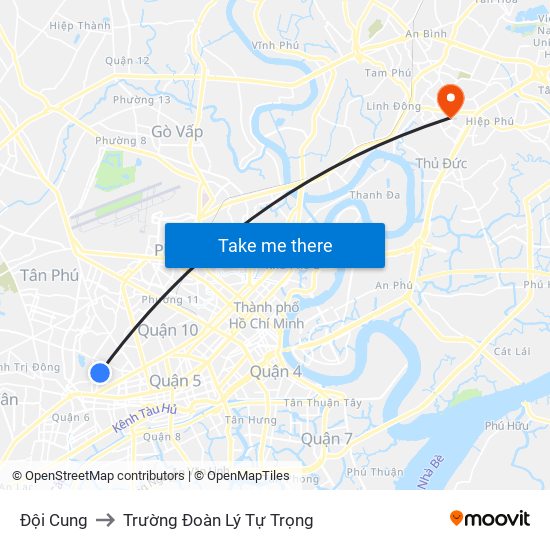 Đội Cung to Trường Đoàn Lý Tự Trọng map