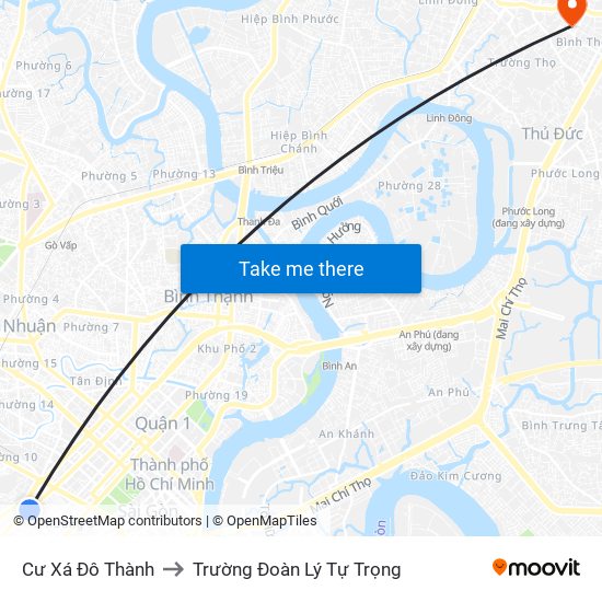 Cư Xá Đô Thành to Trường Đoàn Lý Tự Trọng map