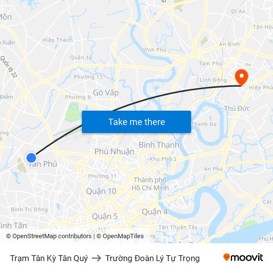 Trạm Tân Kỳ Tân Quý to Trường Đoàn Lý Tự Trọng map