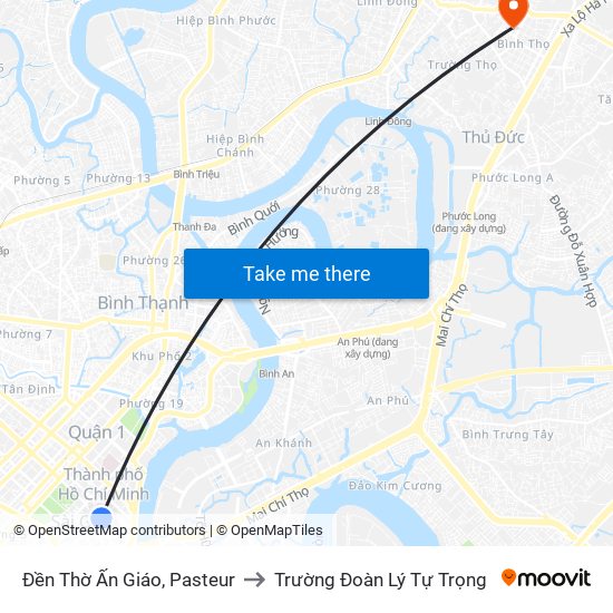 Đền Thờ Ấn Giáo, Pasteur to Trường Đoàn Lý Tự Trọng map