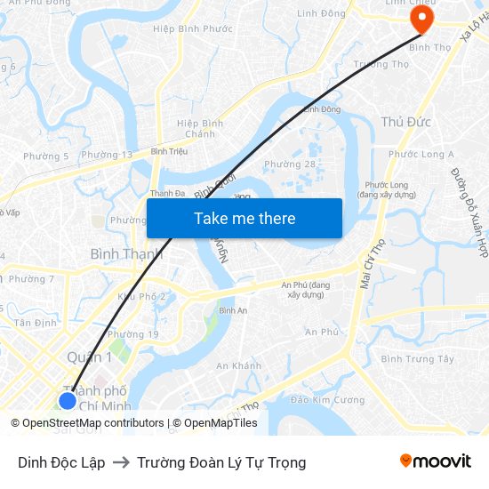 Dinh Độc Lập to Trường Đoàn Lý Tự Trọng map