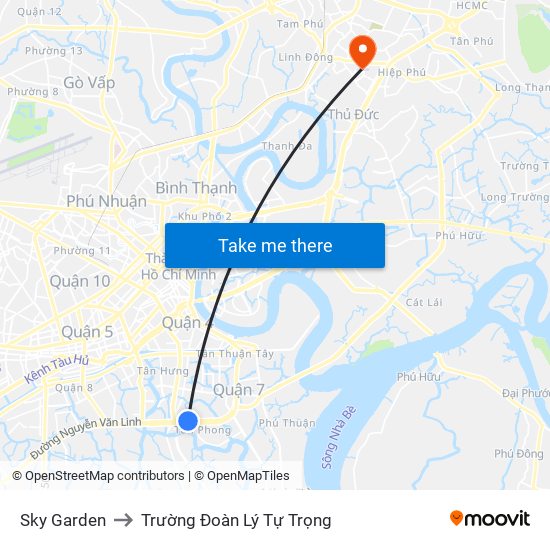 Sky Garden to Trường Đoàn Lý Tự Trọng map