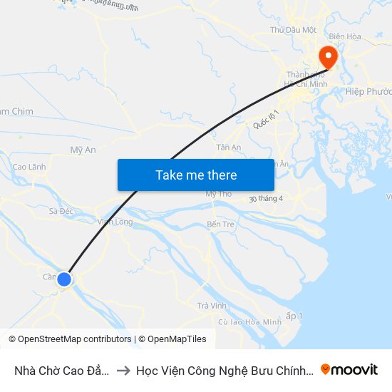 Nhà Chờ Cao Đẳng Ktkt to Học Viện Công Nghệ Bưu Chính Viễn Thông map