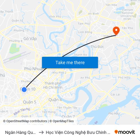 Ngân Hàng Quân Đội to Học Viện Công Nghệ Bưu Chính Viễn Thông map