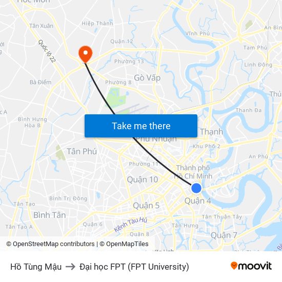 Hồ Tùng Mậu to Đại học FPT (FPT University) map