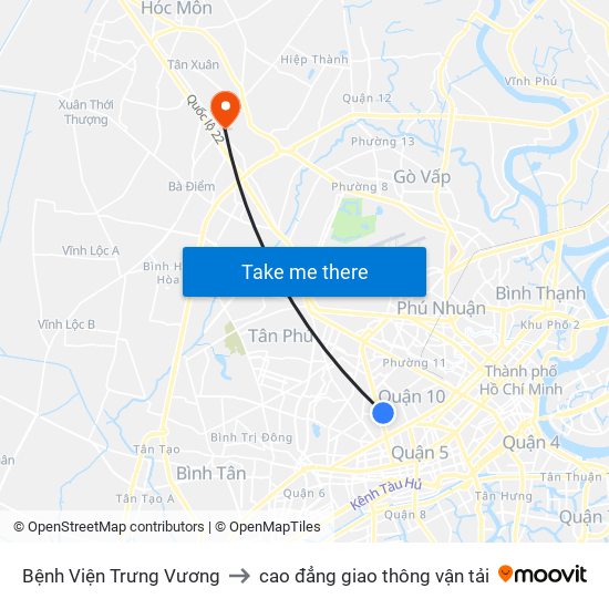 Bệnh Viện Trưng Vương to cao đẳng giao thông vận tải map