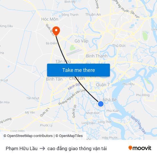 Phạm Hữu Lầu to cao đẳng giao thông vận tải map