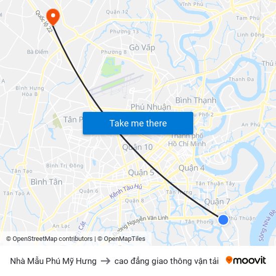 Nhà Mẫu Phú Mỹ Hưng to cao đẳng giao thông vận tải map