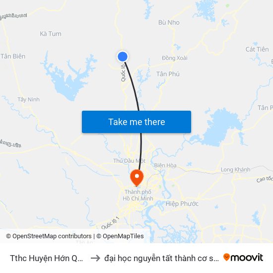 Tthc Huyện Hớn Quản to đại học nguyễn tất thành cơ sở 4 map