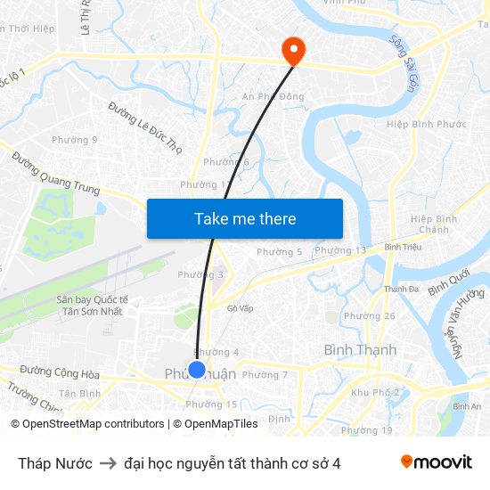 Tháp Nước to đại học nguyễn tất thành cơ sở 4 map