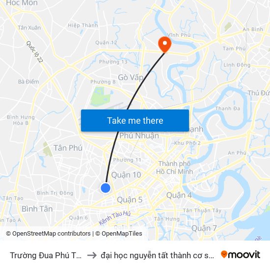 Trường Đua Phú Thọ to đại học nguyễn tất thành cơ sở 4 map