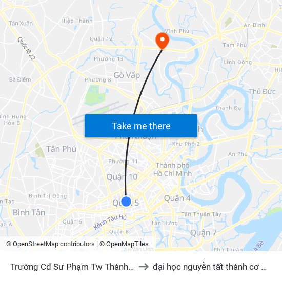 Trường Cđ Sư Phạm Tw Thành Phố to đại học nguyễn tất thành cơ sở 4 map