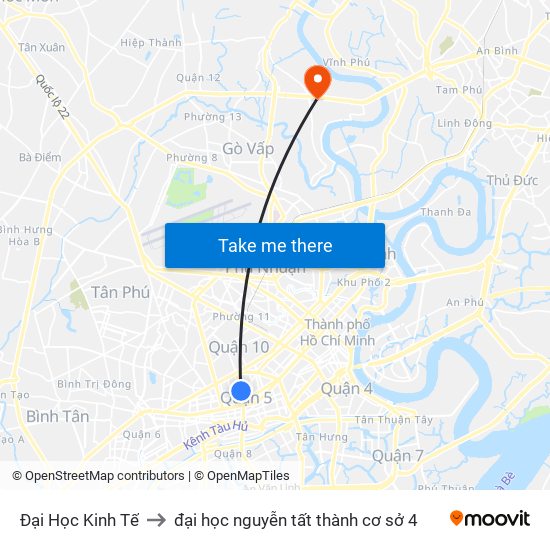 Đại Học Kinh Tế to đại học nguyễn tất thành cơ sở 4 map