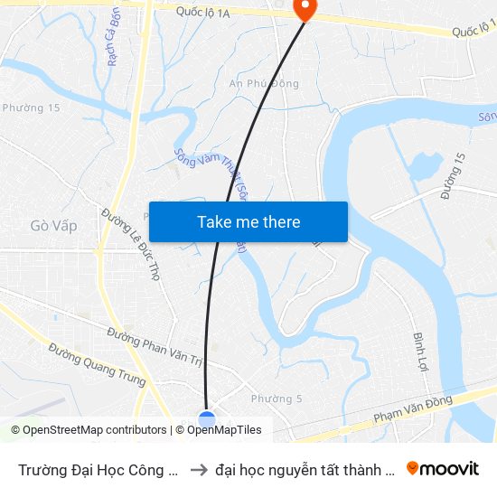 Trường Đại Học Công Nghiệp to đại học nguyễn tất thành cơ sở 4 map