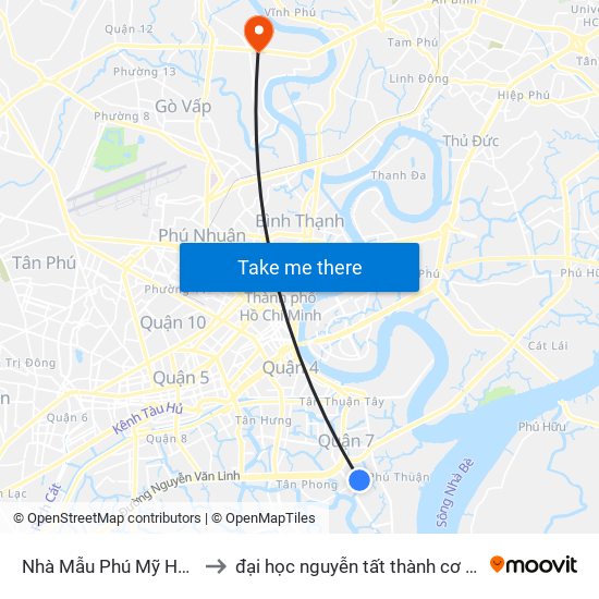 Nhà Mẫu Phú Mỹ Hưng to đại học nguyễn tất thành cơ sở 4 map