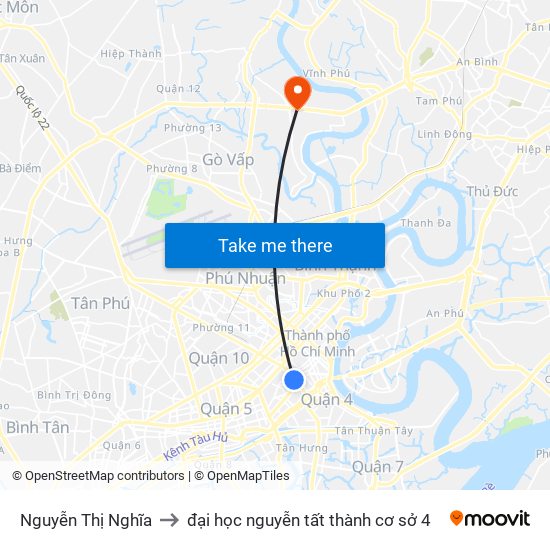Nguyễn Thị Nghĩa to đại học nguyễn tất thành cơ sở 4 map