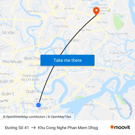 Đường Số 41 to Khu Cong Nghe Phan Mem Dhqg map