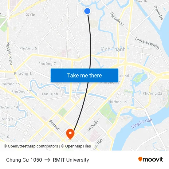 Chung Cư 1050 to RMIT University map